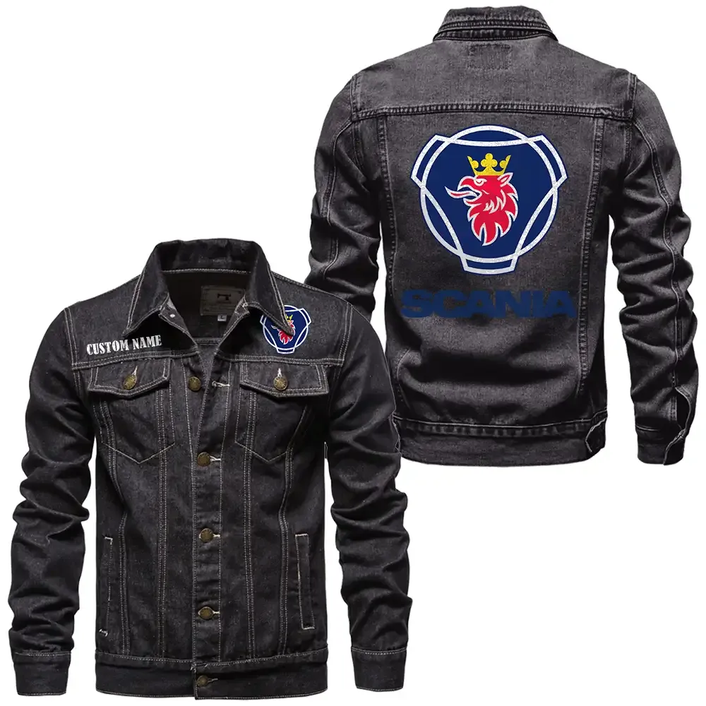 Industrial Vehicle Denim Jacket, Bold Denim for Riders CAR190 - Black