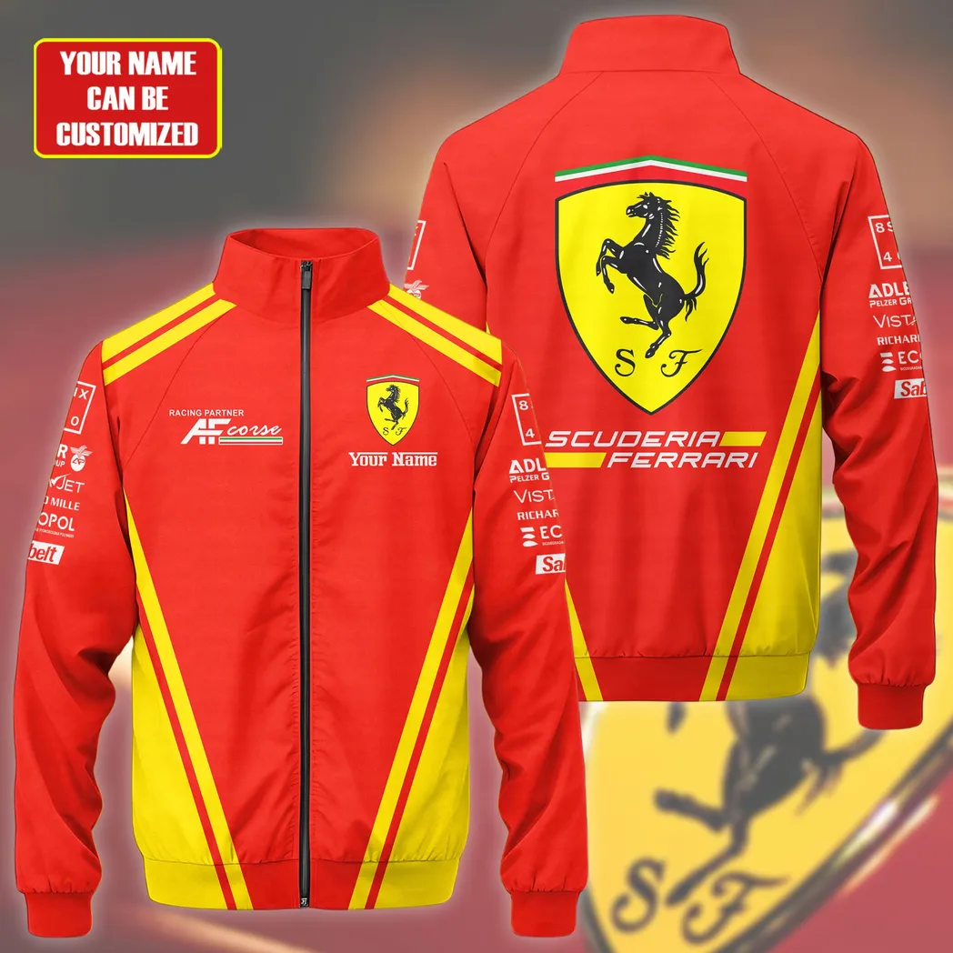 Italian Racing Legend Stand Collar Jacket, Everyday Fan Lifestyle Jacket CAR422 - Image 2