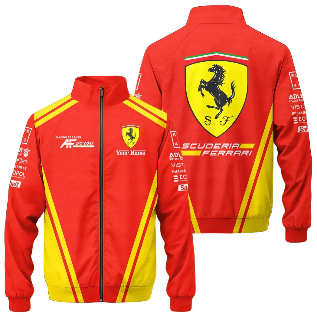 Italian Racing Legend Stand Collar Jacket, Everyday Fan Lifestyle Jacket CAR422