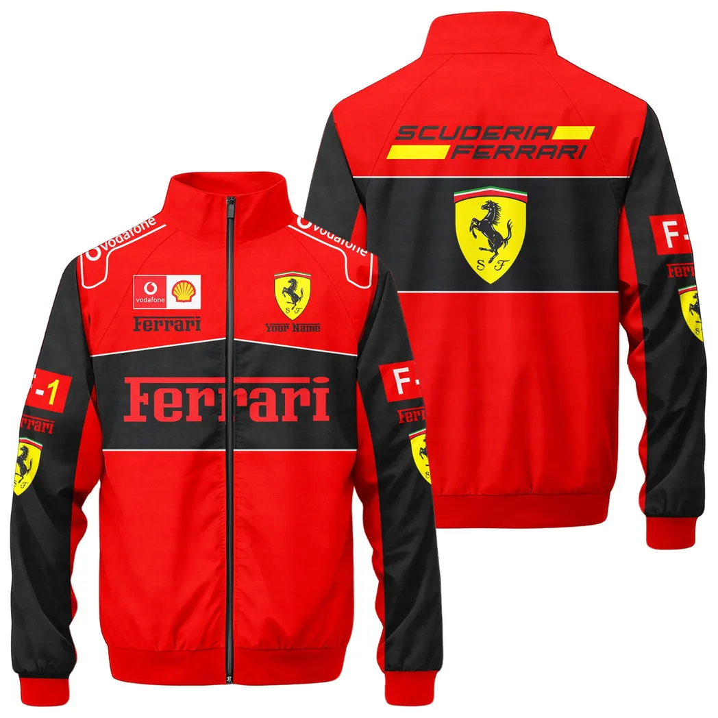 Italian Racing Legend Stand Collar Jacket, Game Ready Sport Inspired Jacket CAR422