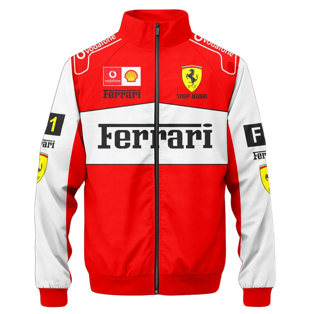 Italian Racing Legend Stand Collar Jacket, Performance Wear for Sport Fans CAR422 - Image 3