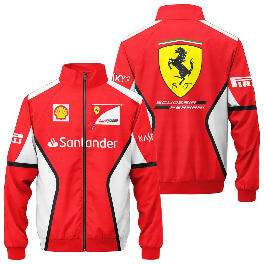 Italian Racing Legend Stand Collar Jacket, Premium Jacket for Sport Fans CAR422