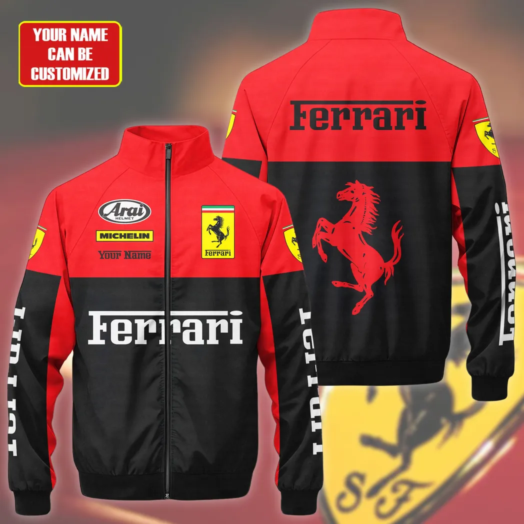 Italian Racing Legend Stand Collar Jacket, Stadium Spirit Everyday Comfort Jacket CAR422 - Image 2