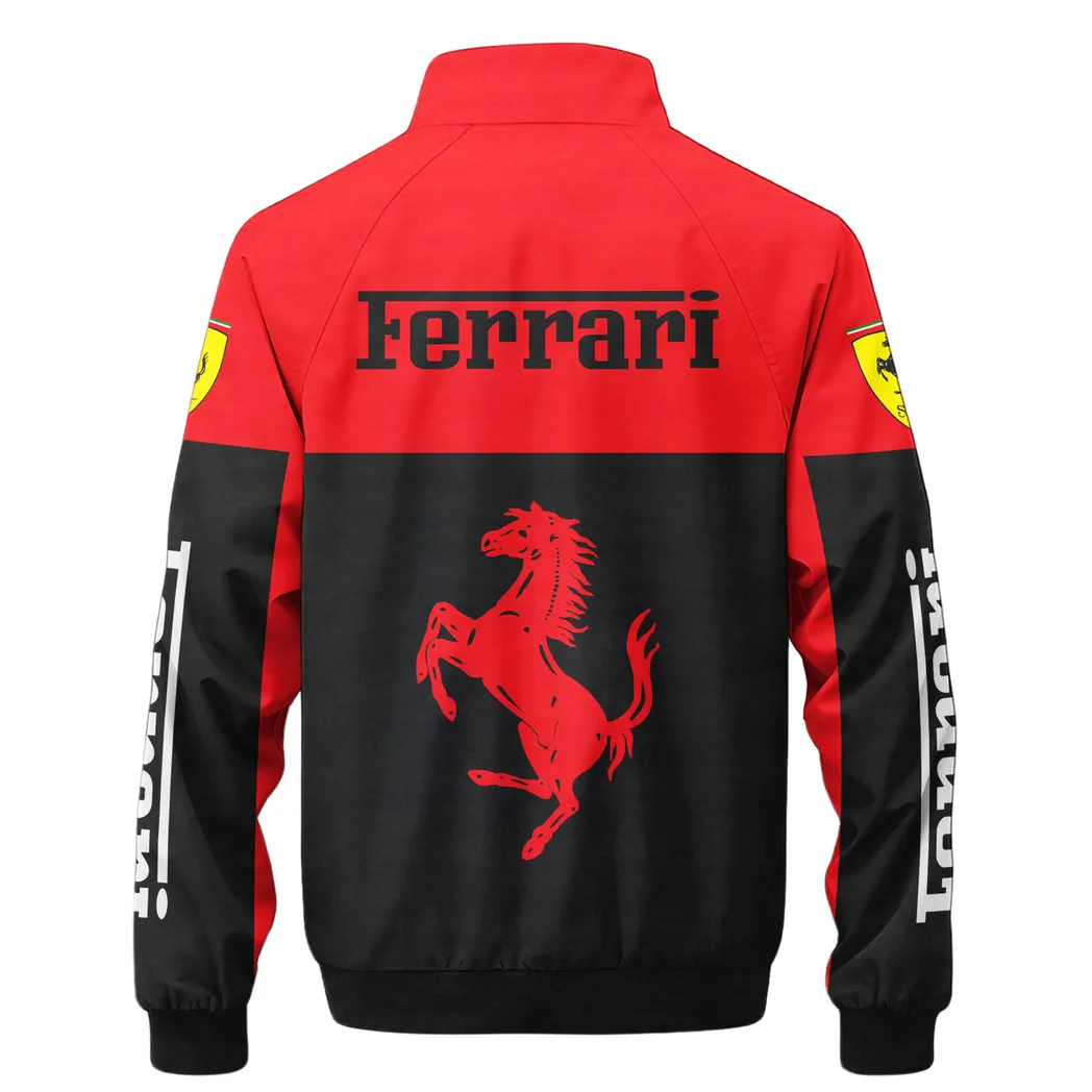 Italian Racing Legend Stand Collar Jacket, Stadium Spirit Everyday Comfort Jacket CAR422 - Image 4