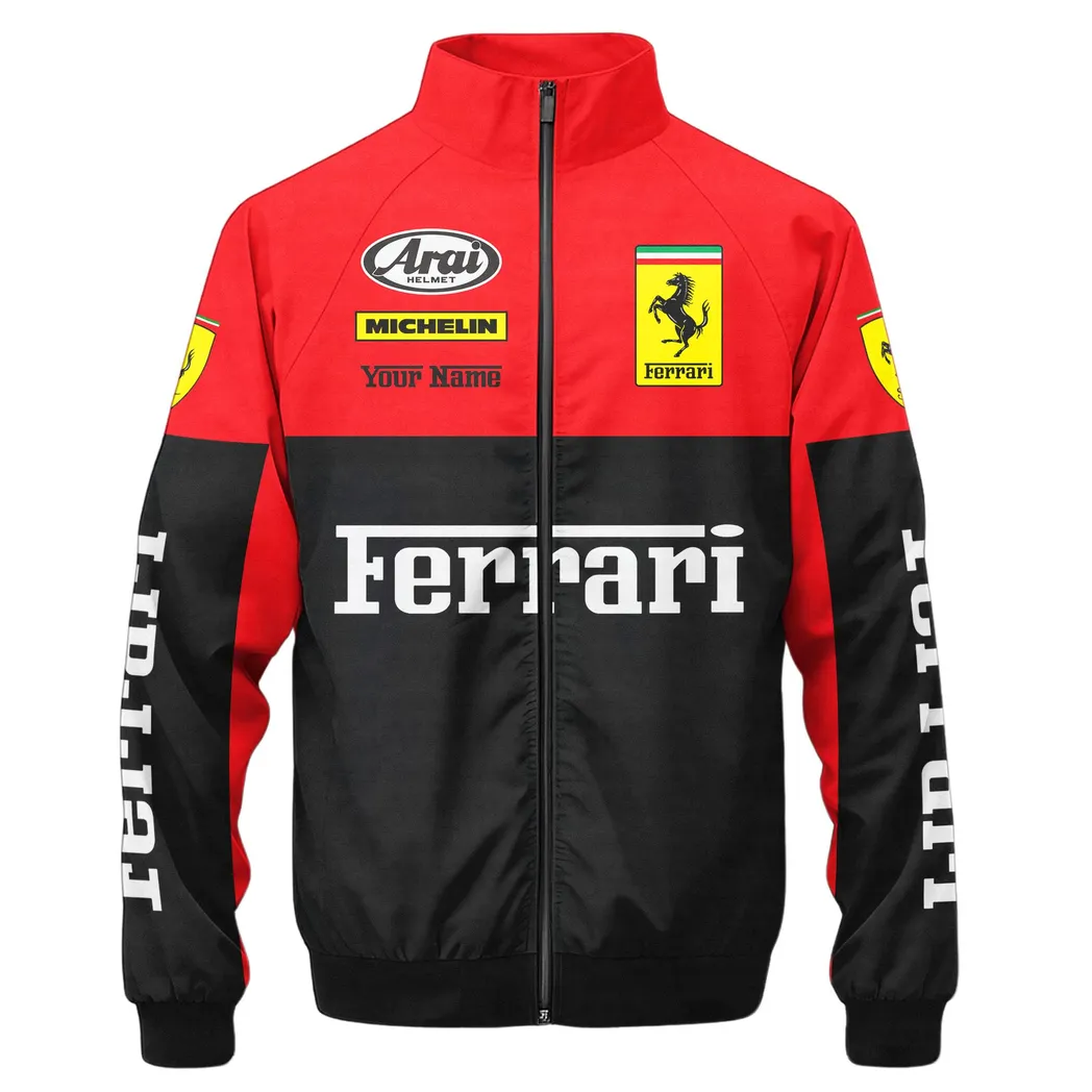 Italian Racing Legend Stand Collar Jacket, Stadium Spirit Everyday Comfort Jacket CAR422 - Image 3