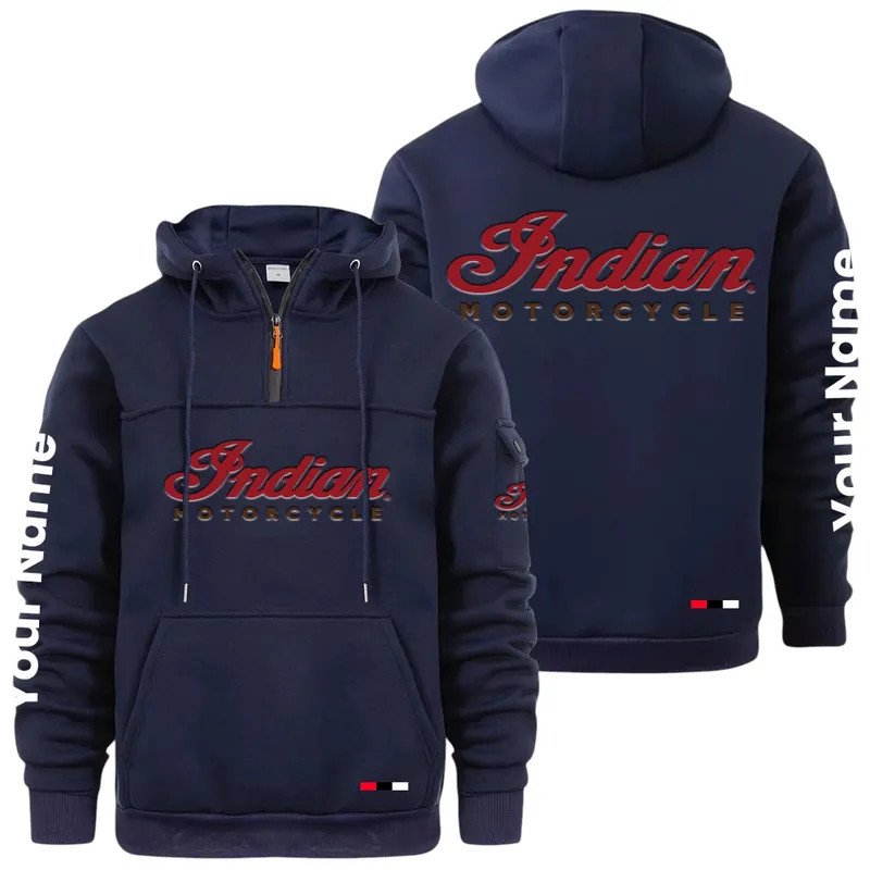 Legendary Touring Ride Large Pocket Hoodie, Modern Driver's Zip Hoodie CAR514 - Navy