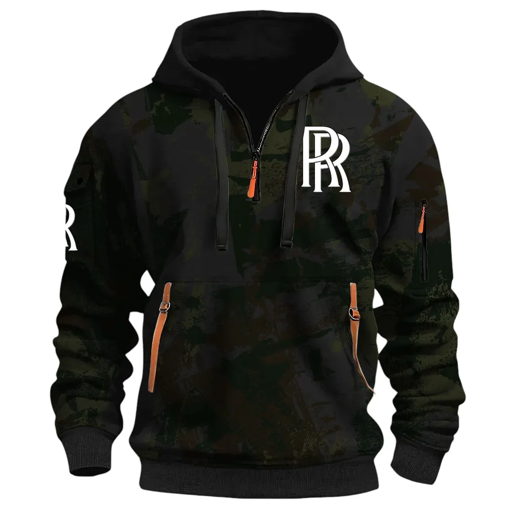 Luxury Performance Auto Hoodie Half Zip 3D Print, Casual Street-Ready Hoodie CAR514 - Black - Image 2