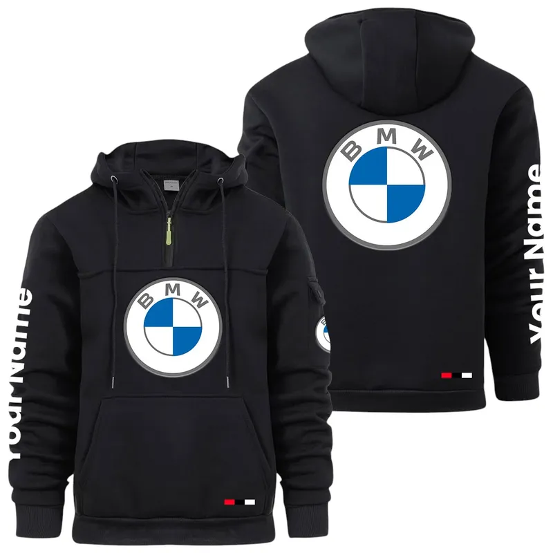 Mid-Size Luxury Car Large Pocket Hoodie, Car Culture Pocket Hoodie CAR514 - Black