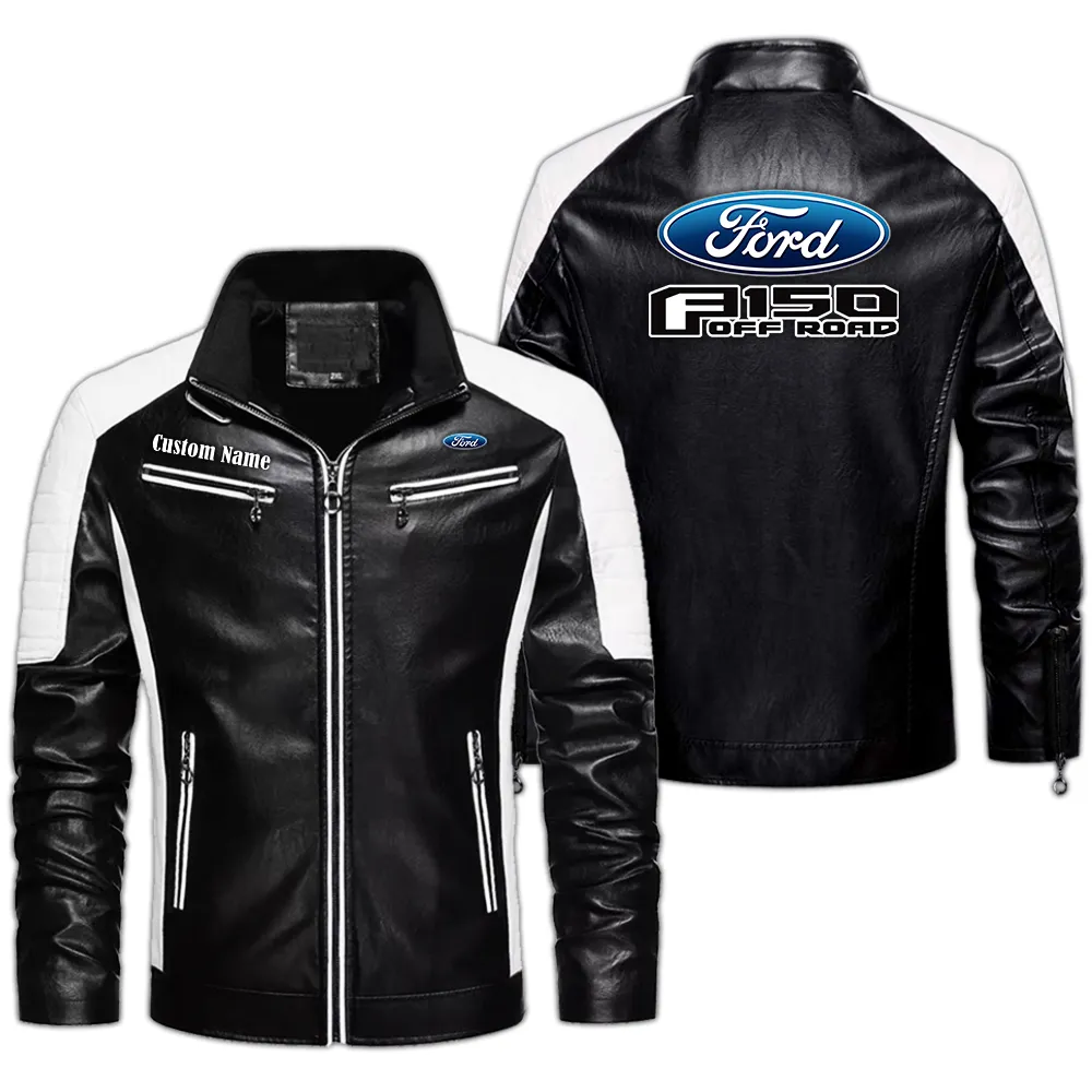 Modern Automobile Men's Pu Leather Jacket, Durable PU Jacket Road Style CAR040 - Black