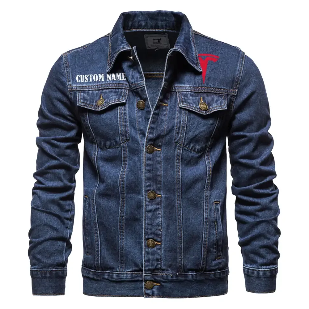 Modern Gear Denim Jacket, Motorcycle Pride Denim Style CAR190 - Dark Blue