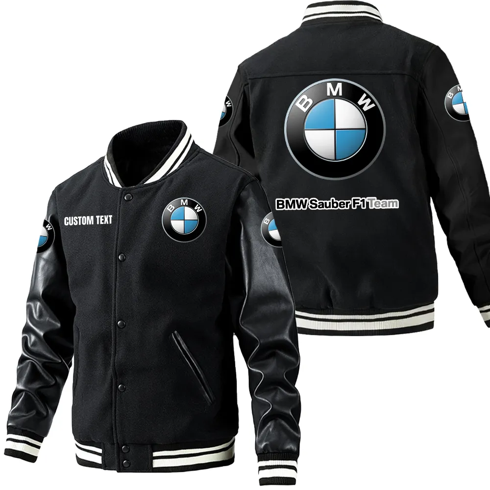 Modern Motion Leather Baseball Jacket, Street-Ready Leather Jacket CAR180 - Black