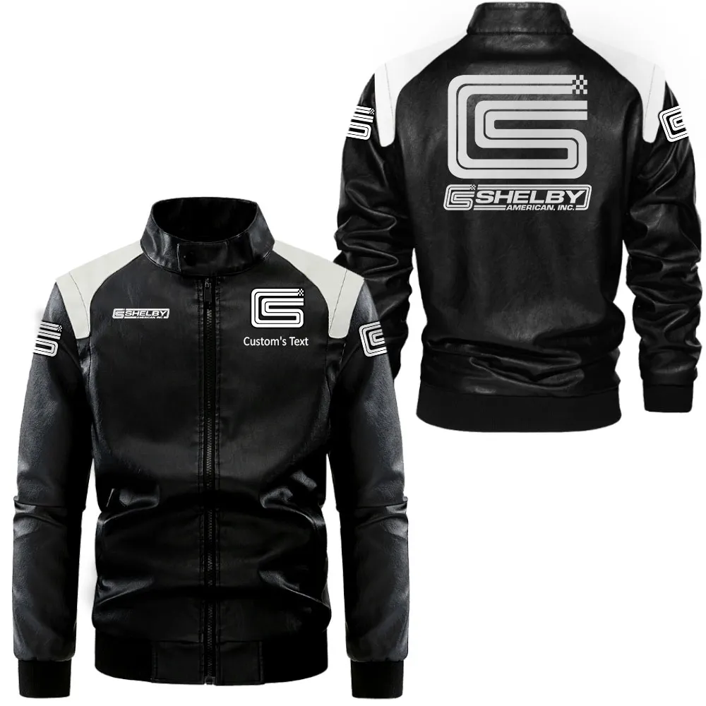 Motion Gear Black And White Leather Jacket, Rugged Everyday Two-Tone Jacket CAR080