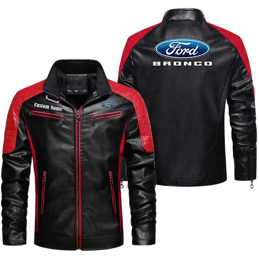 Muscle Car Men's Pu Leather Jacket, Rider Lifestyle PU Leather CAR040 - Red