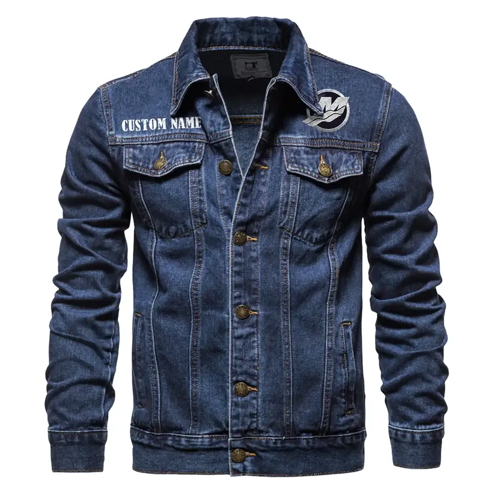 Nautical Propulsion Denim Jacket, Durable Denim Road Spirit CAR190 - Dark Blue