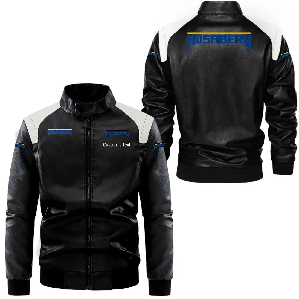 Off-Road Machine Black And White Leather Jacket, Bold Black & White Jacket CAR080