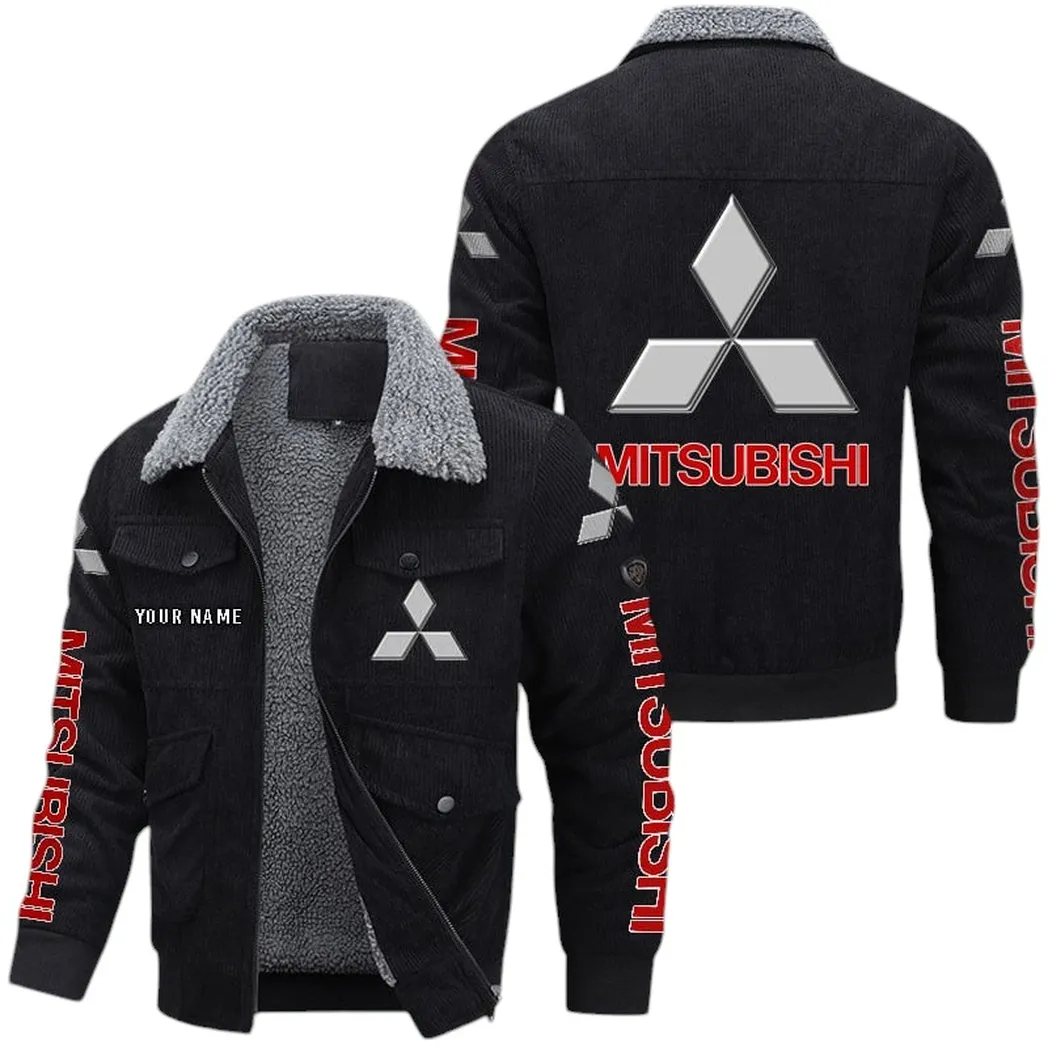 Off-Road SUV Thickened Corduroy Jacket, Warm Corduroy Game Jacket CAR149 - Black