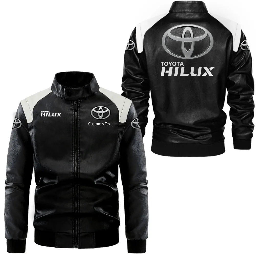 Off-Road Vehicle Black And White Leather Jacket, Rider Spirit Two-Tone Edge CAR080