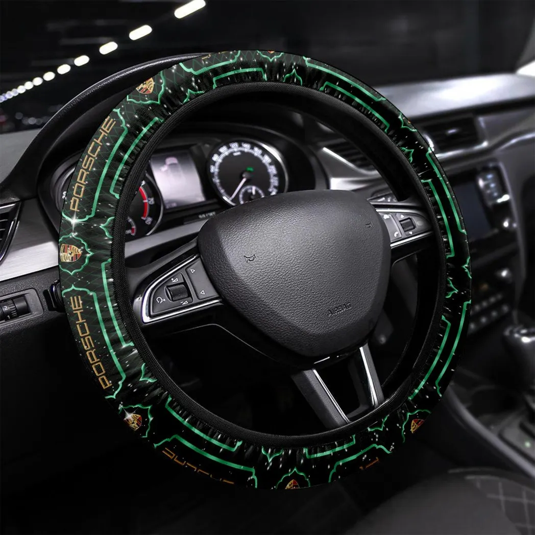 Performance Car Steering Wheel Cover 3D Print, Road-Ready Driver Wheel Cover CAR550 - Green