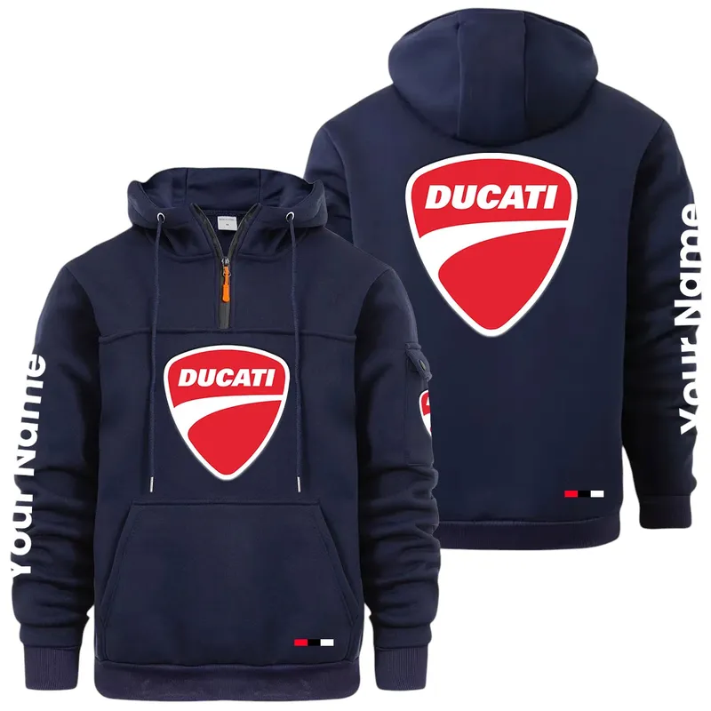 Performance Two-Wheeler Large Pocket Hoodie, Garage Life Comfort Hoodie CAR514 - Navy