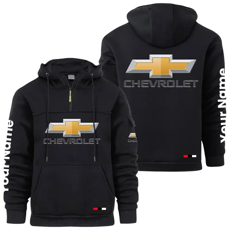 Pickup Truck Large Pocket Hoodie, Road Inspired Casual Hoodie CAR514 - Black