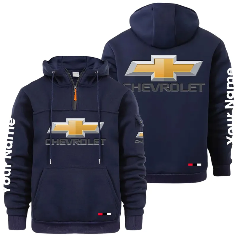 Pickup Truck Large Pocket Hoodie, Road Inspired Casual Hoodie CAR514 - Navy