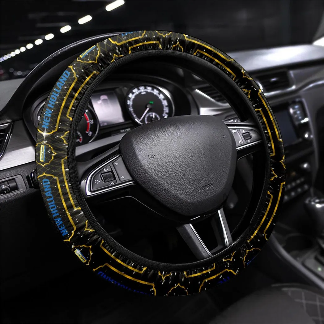 Plowing Tractor Steering Wheel Cover 3D Print, Motorsport Style Steering Cover CAR550 - Yellow