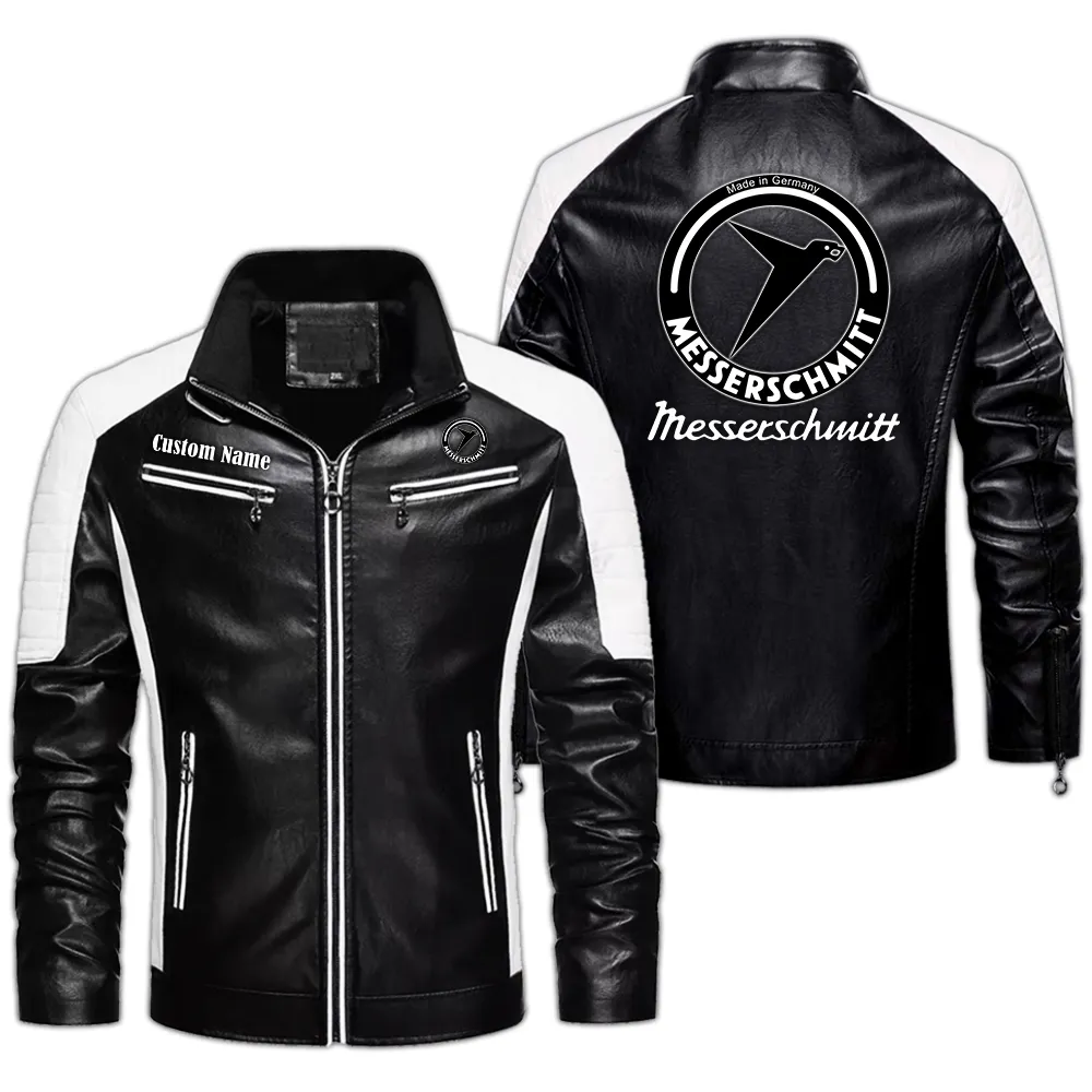 Post-War City Vehicle Men's Pu Leather Jacket, Car Culture PU Jacket CAR040 - Black