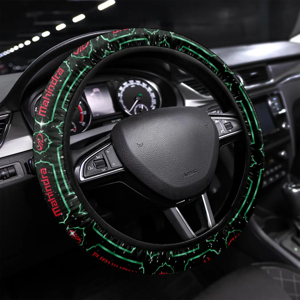 Powerful Farm Tractor Steering Wheel Cover 3D Print, Motorsport Style Steering Cover CAR550 - Green