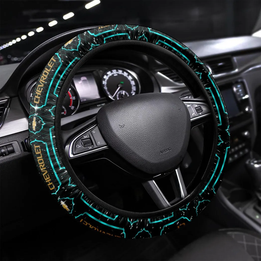 Practical Hatchback Steering Wheel Cover 3D Print, Driver's Essential Steering Cover CAR550 - Cyan