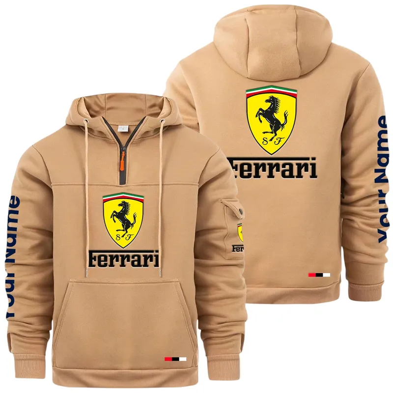 Precision Engineered Car Large Pocket Hoodie, Classic Garage Style Hoodie CAR514 - Khaki