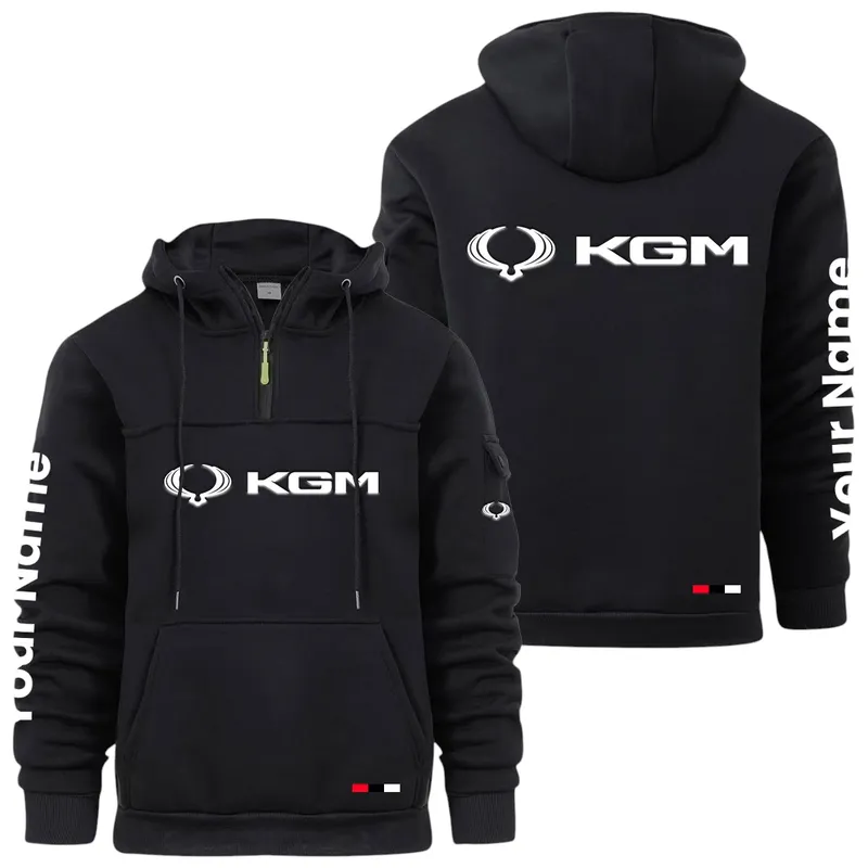 Racing Auto Large Pocket Hoodie, Everyday Road-Ready Pullover CAR514 - Black