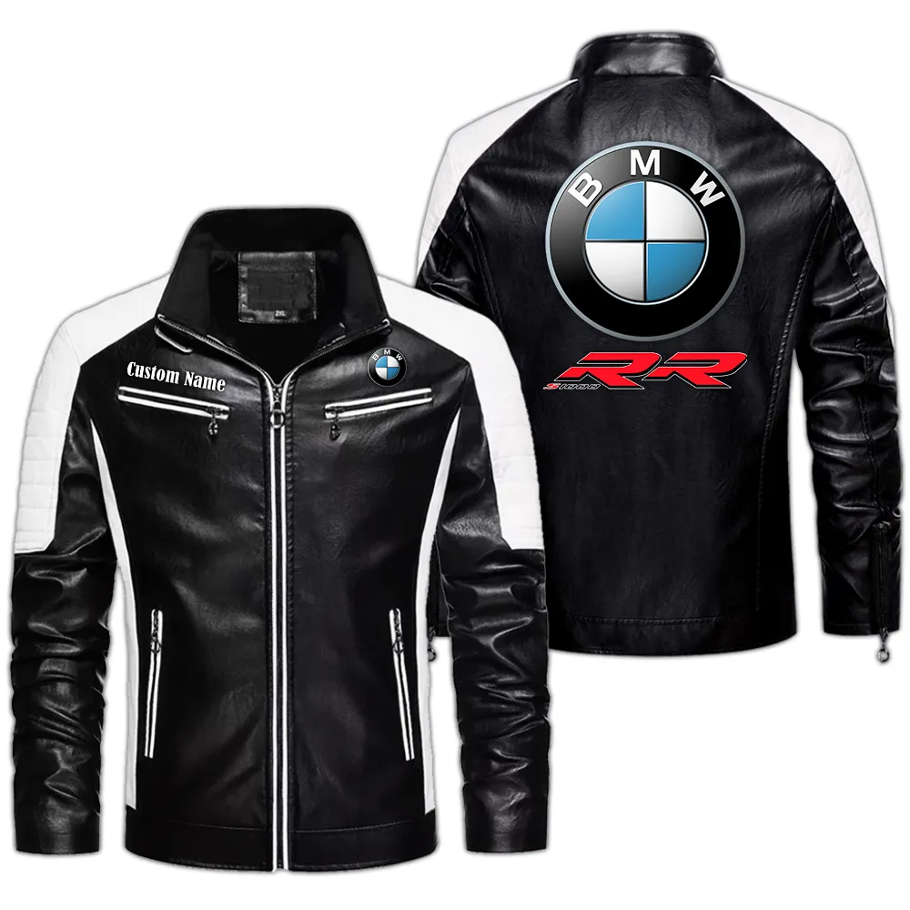 Racing Car Men's Pu Leather Jacket, Rider Lifestyle PU Leather CAR040 - Black