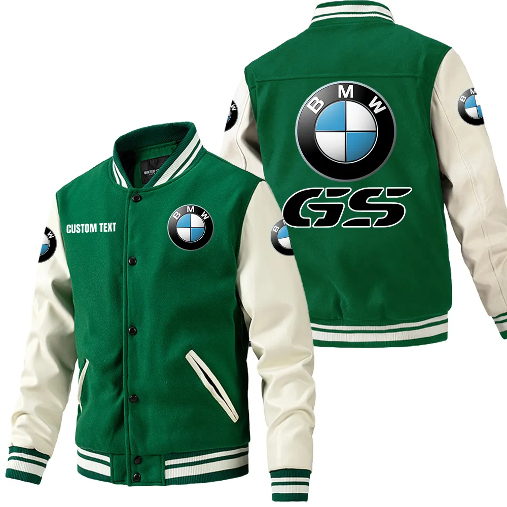 Racing Edition Car Leather Baseball Jacket, Garage Style Leather Jacket CAR180 - Green