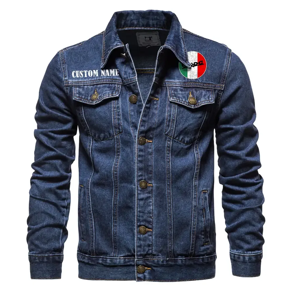 Racing Motorcycle Denim Jacket, All-Season Denim for Riders CAR190 - Dark Blue