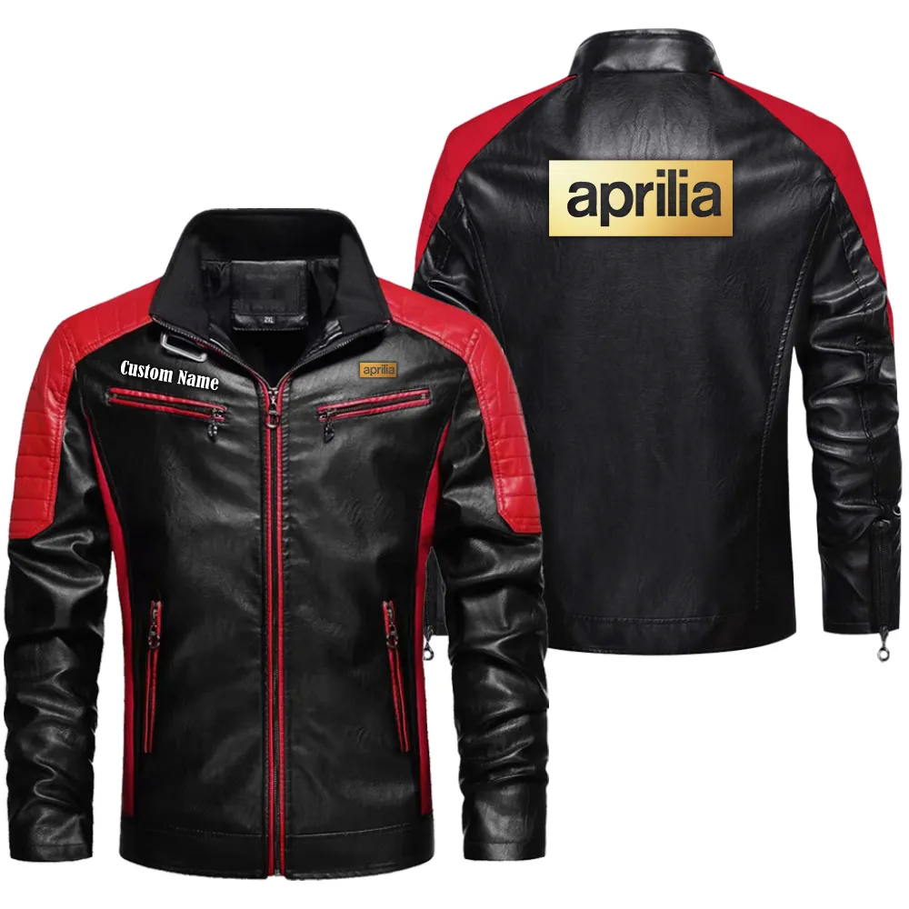 Racing Motorcycle Men's Pu Leather Jacket, Road-Ready PU Leather Style CAR040 - Red