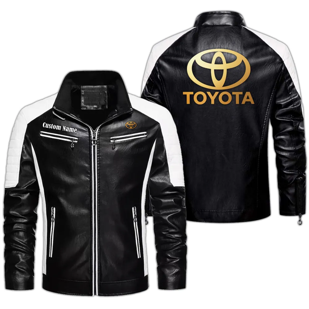 Racing Spirit Men's Pu Leather Jacket, Car Culture PU Jacket CAR040 - Black