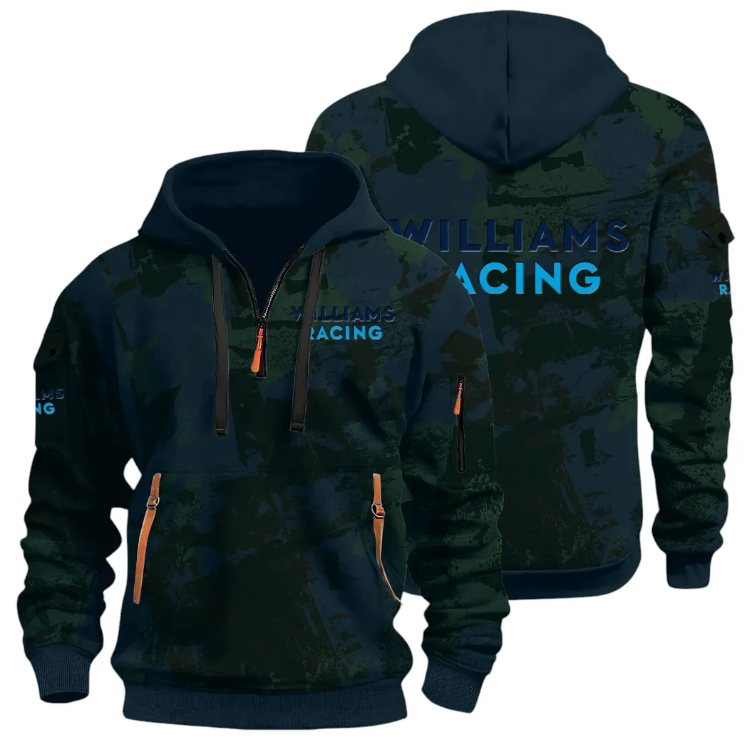 Racing Vibe Hoodie Half Zip 3D Print, Adventure-Ready Comfortable Hoodie CAR514 - Navy
