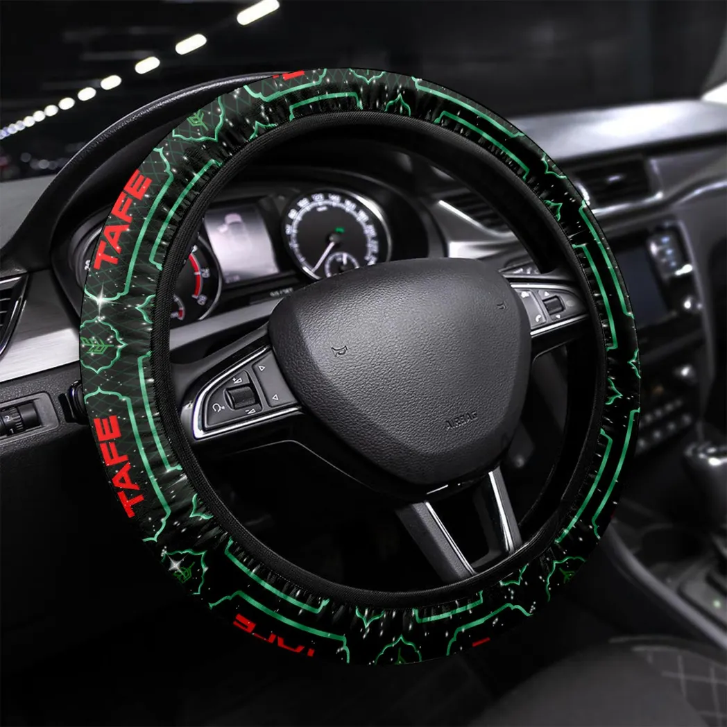 Reliable Crop Tractor Steering Wheel Cover 3D Print, Premium Car Fan Grip Cover CAR145 - Green
