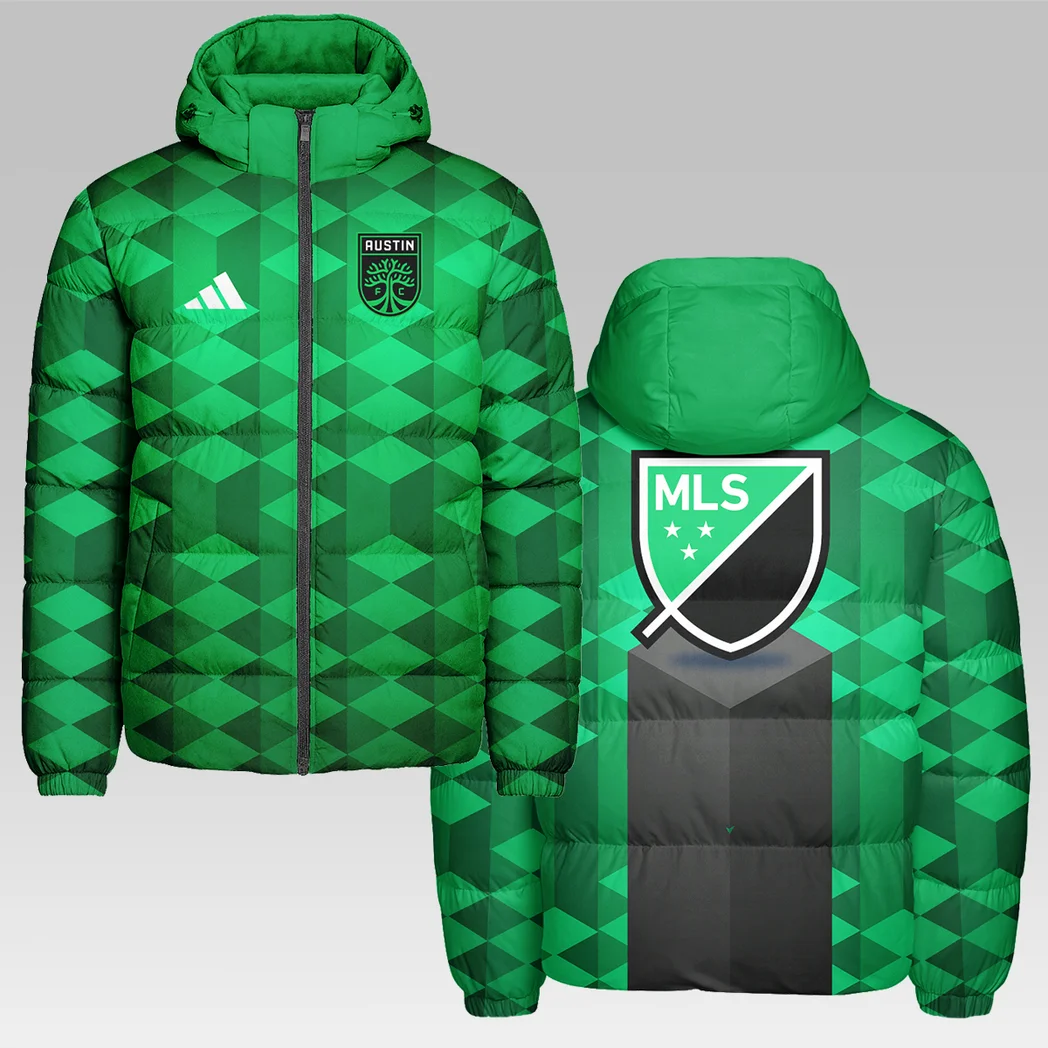 Rising Flow Hooded Cotton Jacket, Premium Sport Fan Puffer HVN1311AF