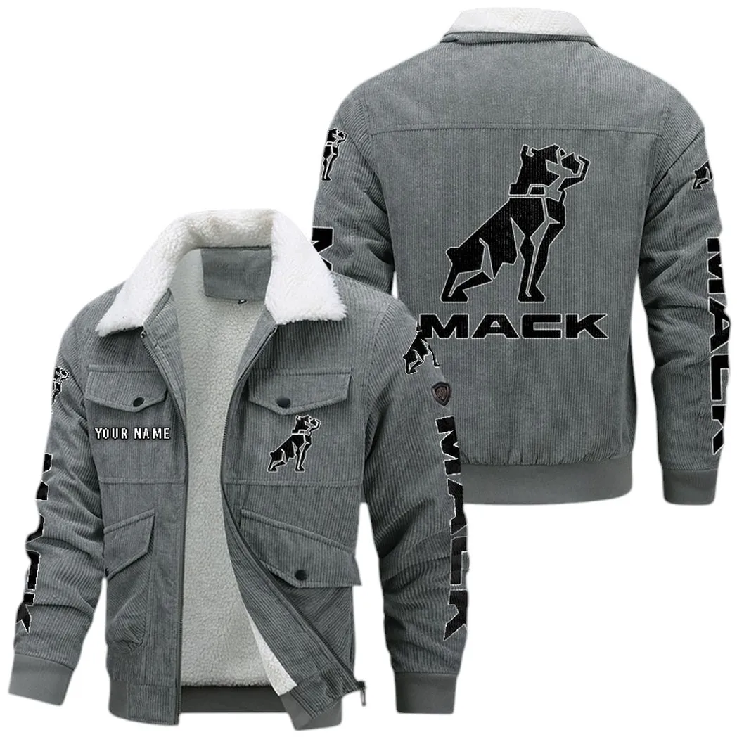 Road Hauler Thickened Corduroy Jacket, Thick Corduroy Fan Jacket CAR149 - Gray