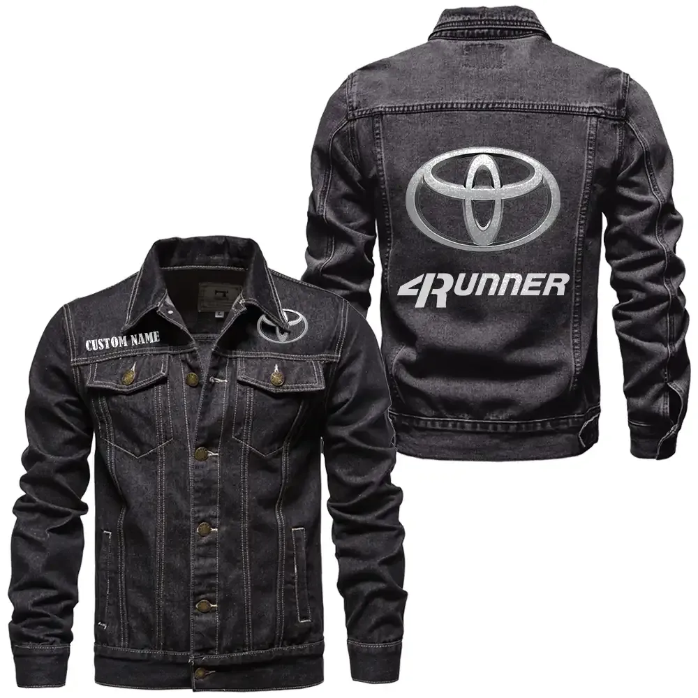 Rugged Motion Denim Jacket, Car Lover's Denim Jacket CAR190 - Black