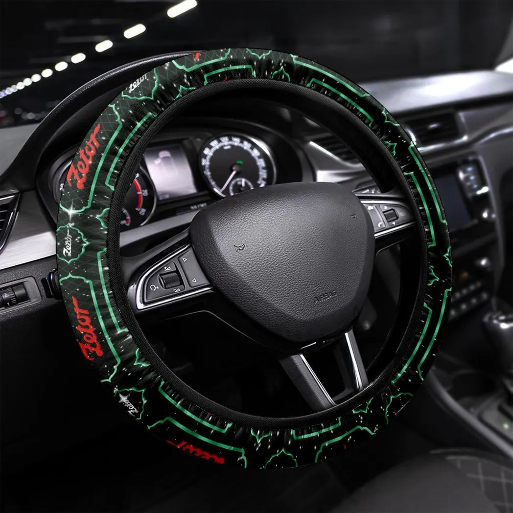 Soil Management Tractor Steering Wheel Cover 3D Print, Premium Car Fan Grip Cover CAR550 - Green