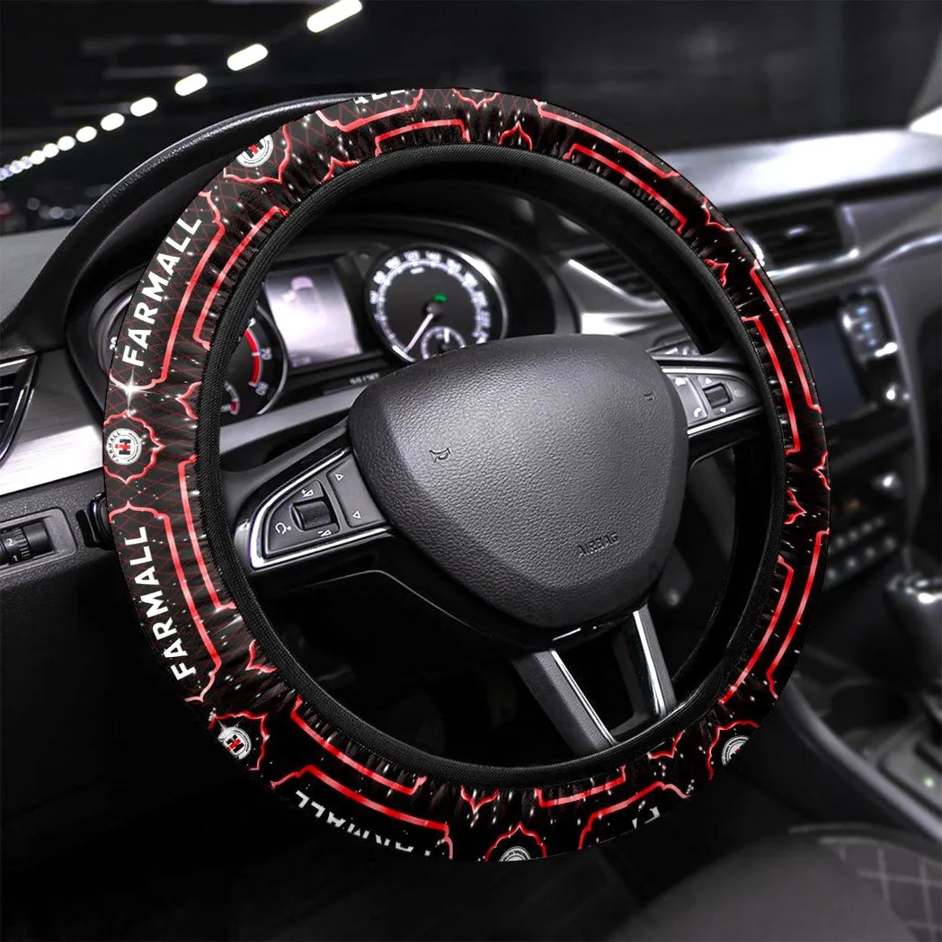 Soil Tiller Steering Wheel Cover 3D Print, Luxury Driver Comfort Wheel Cover CAR145 - Red