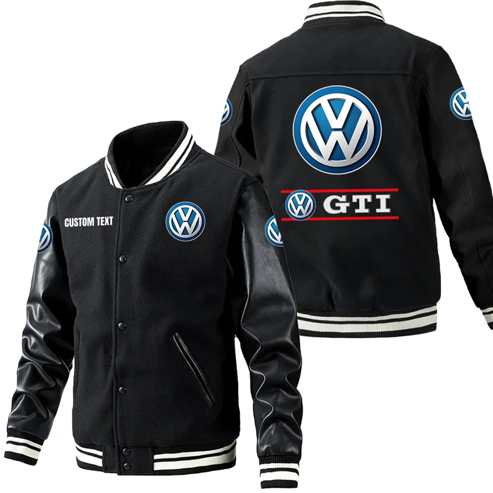 Speed Motion Leather Baseball Jacket, Gearhead Pride in Leather CAR180 - Black