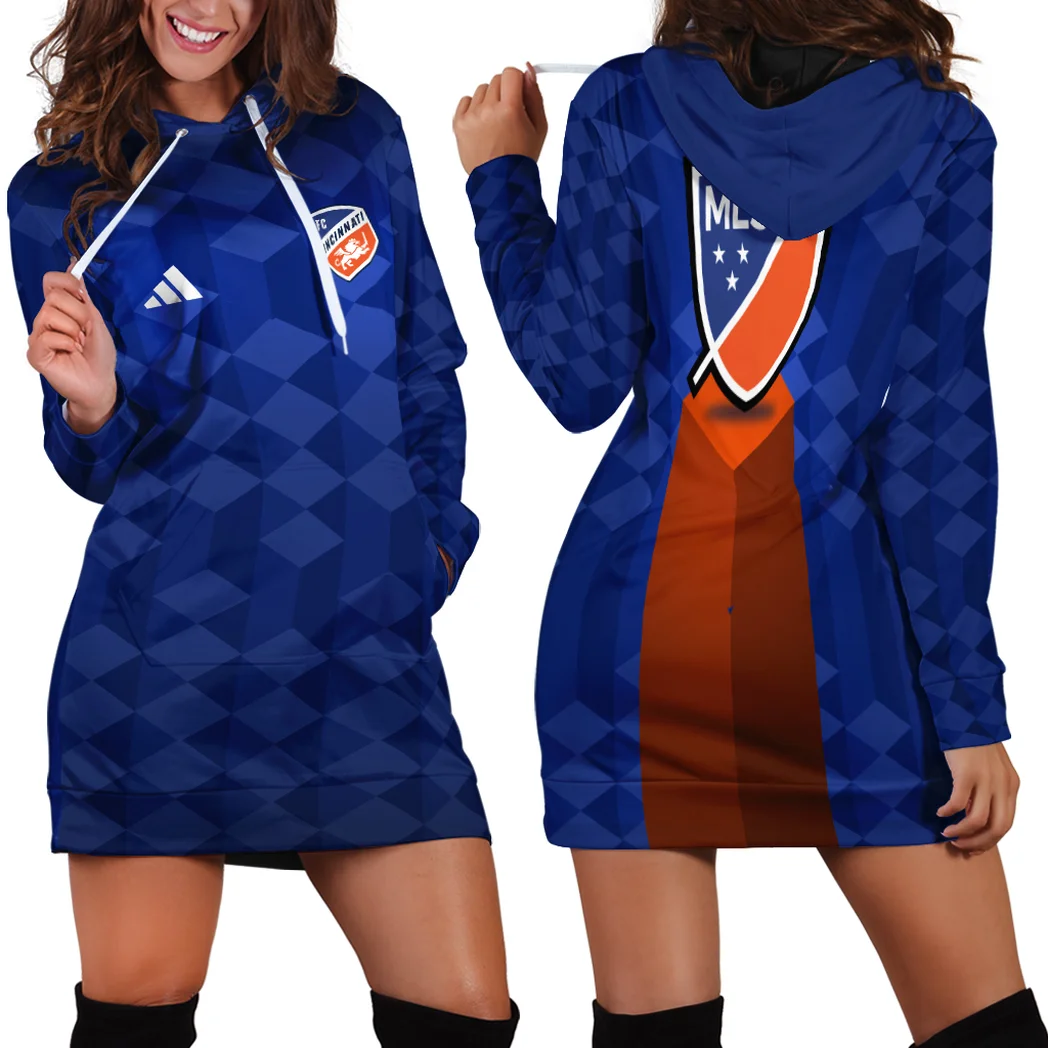 Spirit Rising Hoodie Dress, Sporty Women's Hoodie Dress HVN1311CF