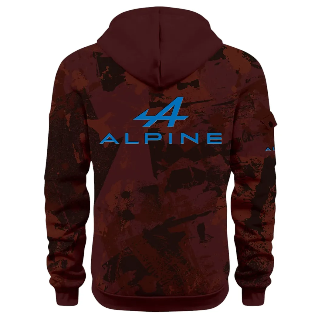 Sports Car Hoodie Half Zip 3D Print, Lightweight & Casual Comfort Hoodie CAR514 - Dark Red - Image 3