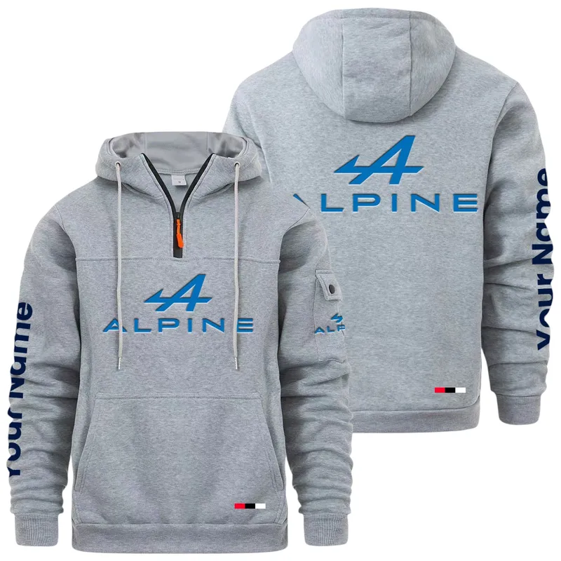 Sports Car Large Pocket Hoodie, Rugged Streetwear Car Hoodie CAR514 - Light Gray