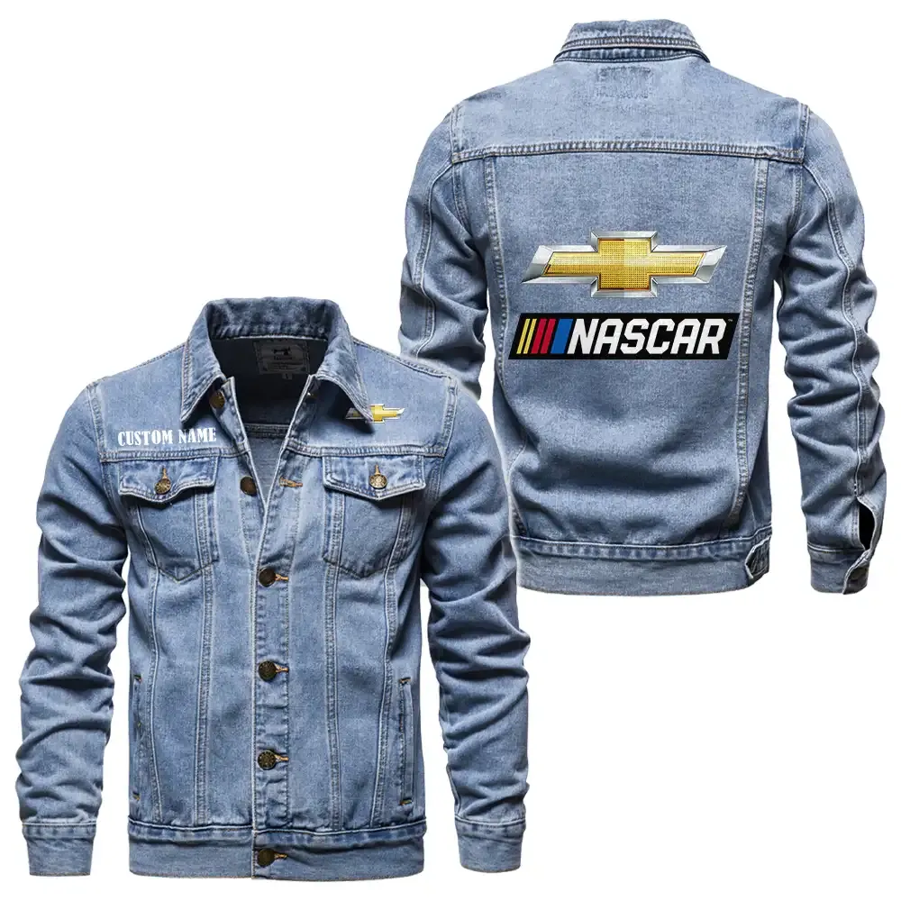 Stock Car Denim Jacket, Street Spirit Denim Jacket CAR190 - Light Blue