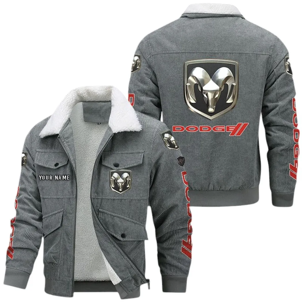 Street Machine Thickened Corduroy Jacket, Thick Corduroy Fan Jacket CAR149 - Gray