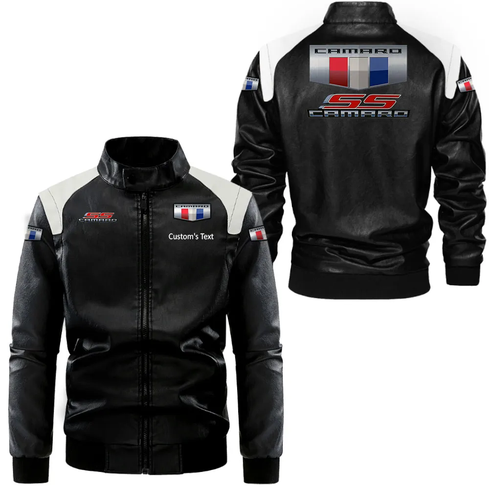 Street Racer Black And White Leather Jacket, Rider Spirit Two-Tone Edge CAR080